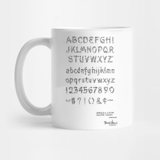 Fish Font of Type Vintage Patent Hand Drawing Mug